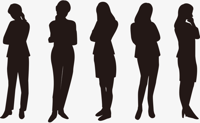 650x400 Troubled Woman Silhouette Vector, Professional Figure, Occupation