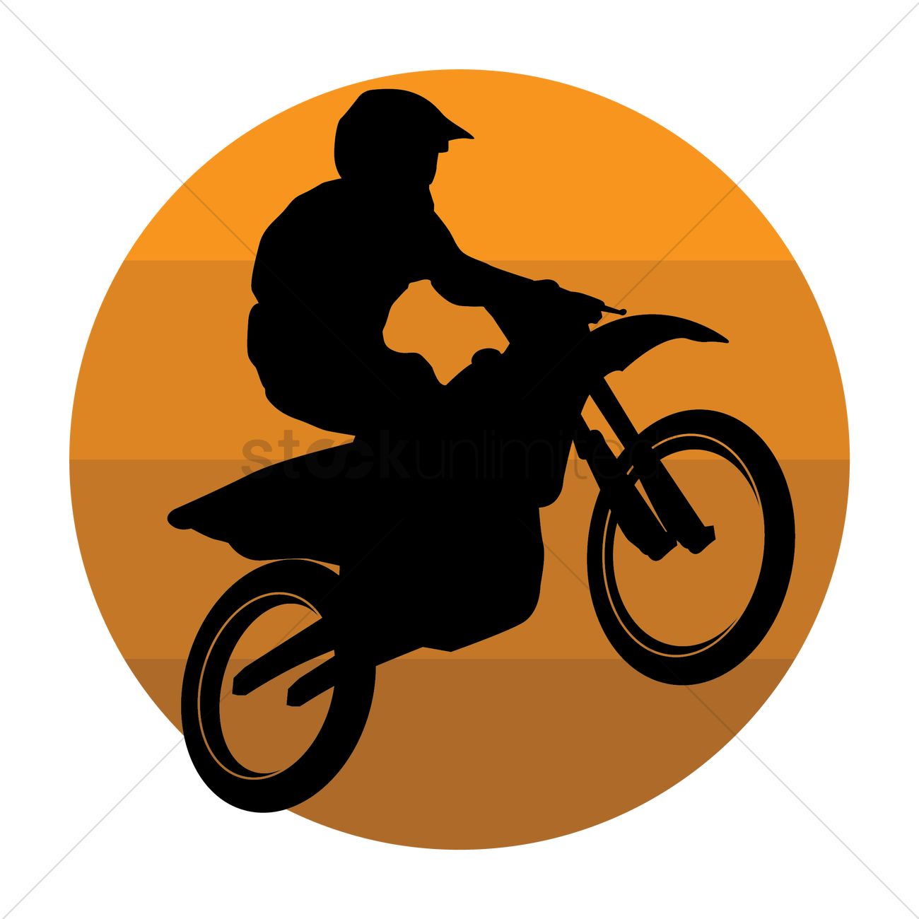 1300x1300 Silhouette Of A Motorbike Rider Vector Image