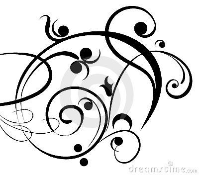 400x352 Black Vine And Scroles Silhouete Black Vines Silhouette Stock