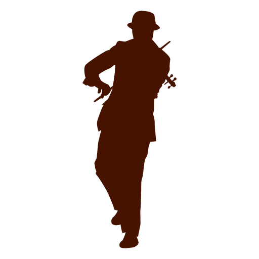 512x512 Music Violin Musician With Hat Silhouette