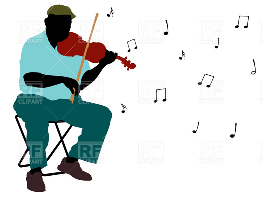 523x392 Silhouette Of Man Playing Violin Royalty Free Vector Clip Art