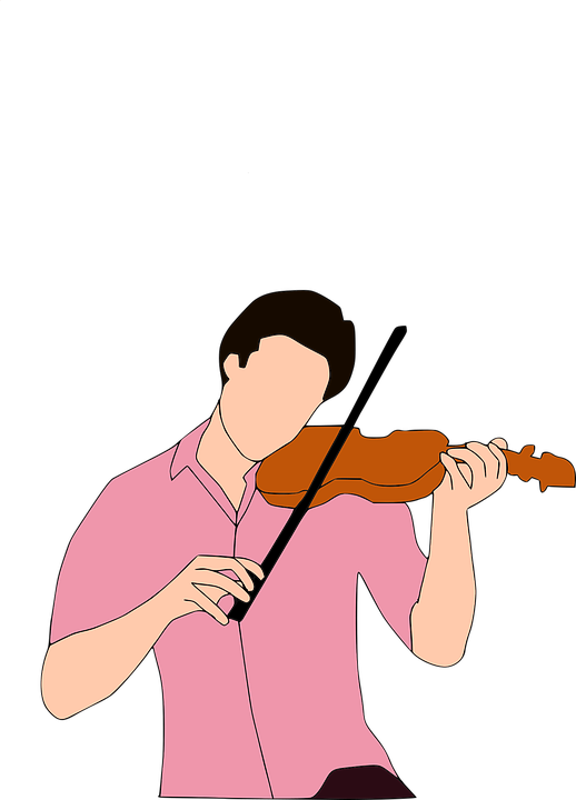 518x720 Violinist Silhouette On White Background Royalty Free Cliparts