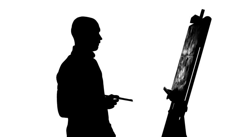 852x480 Drawn Violinist Silhouette
