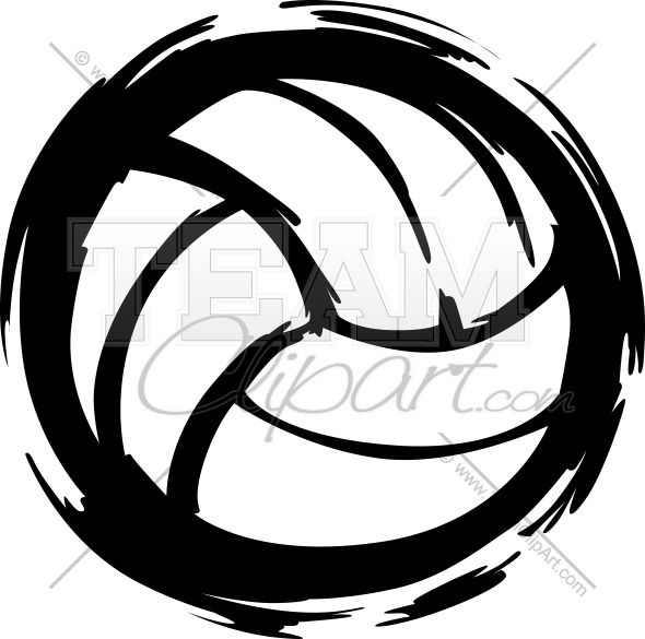 590x585 Volleyball Clipart Image. Easy To Edit Vector Format. Silhouette