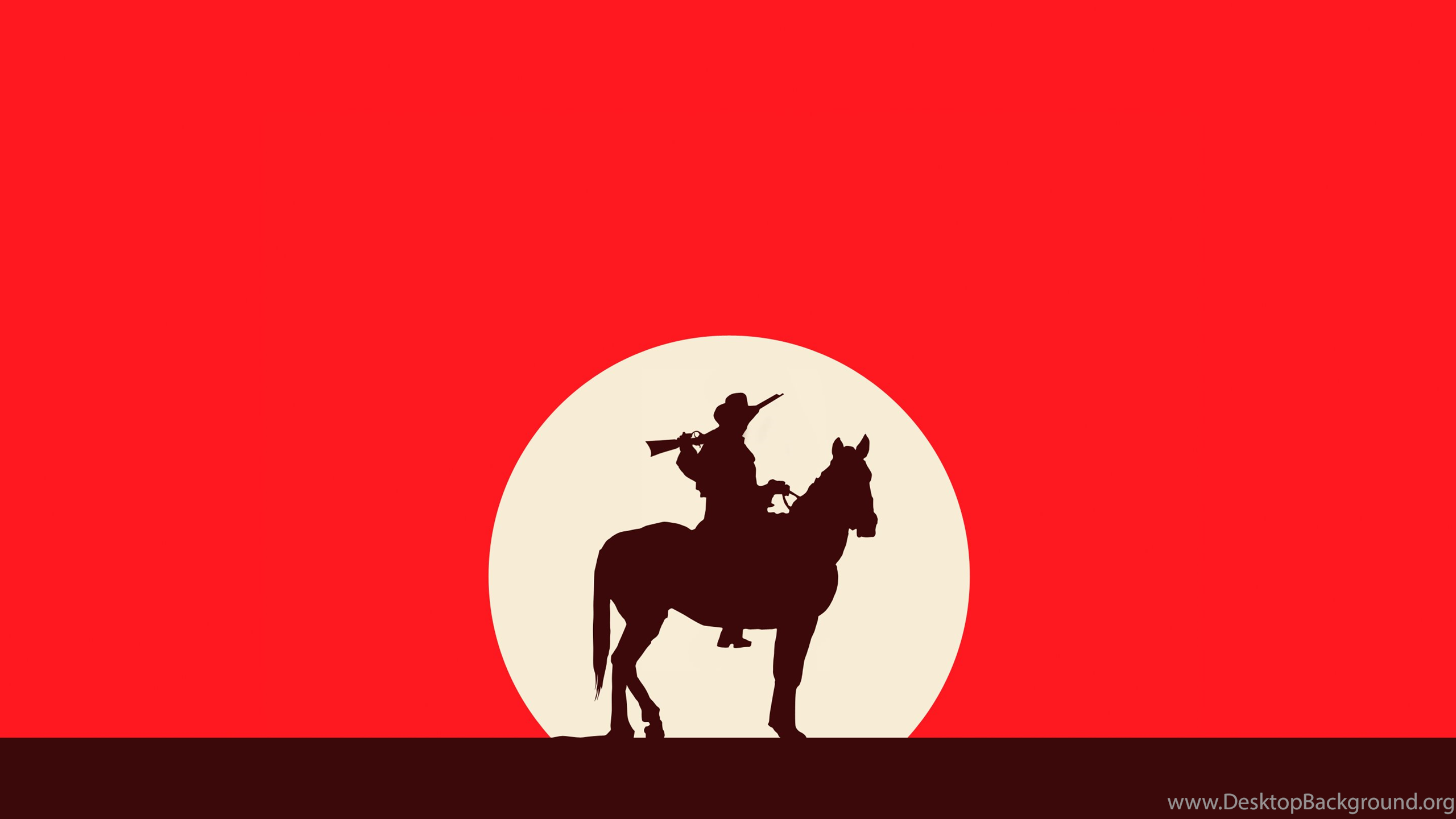 2560x1440 Silhouette Of A Cowboy Game Red Dead Redemption Wallpapers