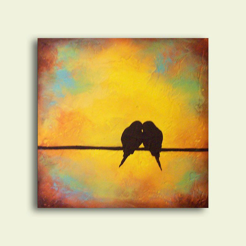 800x800 Romantic Folk Art Painting, Perfect For Couples Romantic, Custom