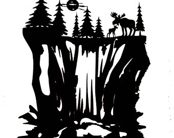 340x270 Wall Design Moose Etsy