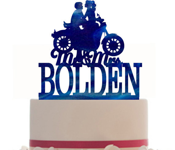 570x490 Custom Glitter Cardstock Wedding Cake Topper , Couple Silhouette
