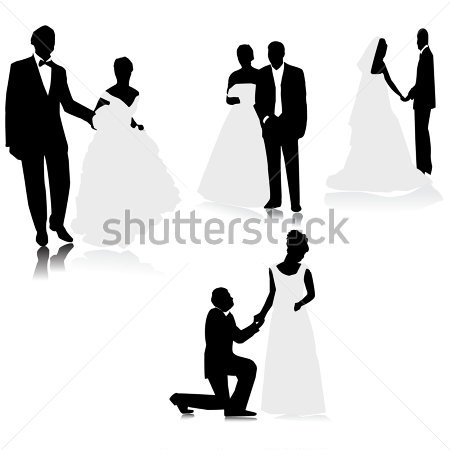 450x450 Silhouette Wedding Couple