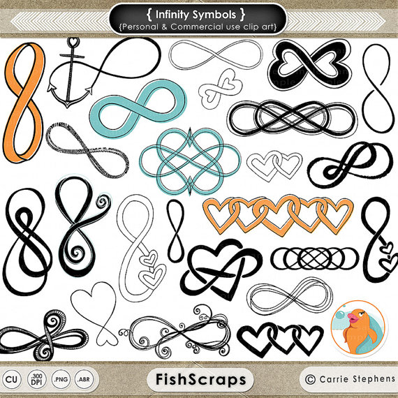 570x570 Infinity Symbol Clip Art, Infinite Love Silhouette, Png + Brush