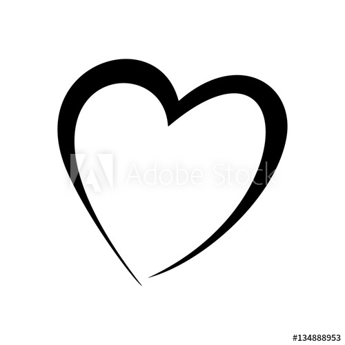 500x500 Black Silhouette Hearts Set, Valentine Day Love Adult Vintage