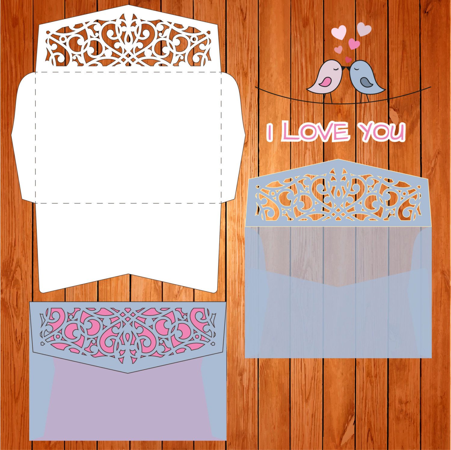 1500x1499 Sobre De La Boda Tarjeta Plantilla, Arabescos, Figuras (Studio V3