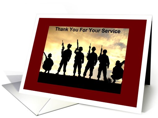 510x382 Military, Thanks For Service Card (457423)