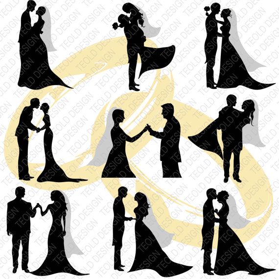 570x570 Wedding Couple Silhouette Wedding Guest By Creativepaperdigital