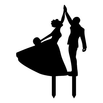 355x355 M Egal Dancing Bride And Groom High Five Silhouette Wedding Party