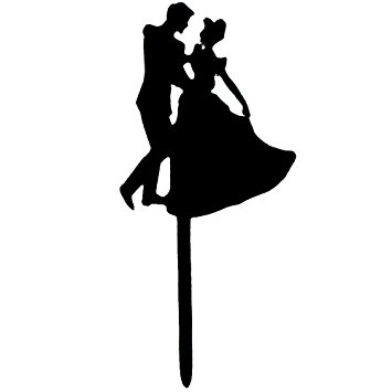 355x355 Ecape Wedding Cupcake Toppers Dancing Couple