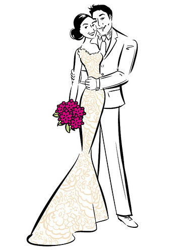 357x500 Crystie's Blog Woman In A Wedding Dress Silhouette Illustration