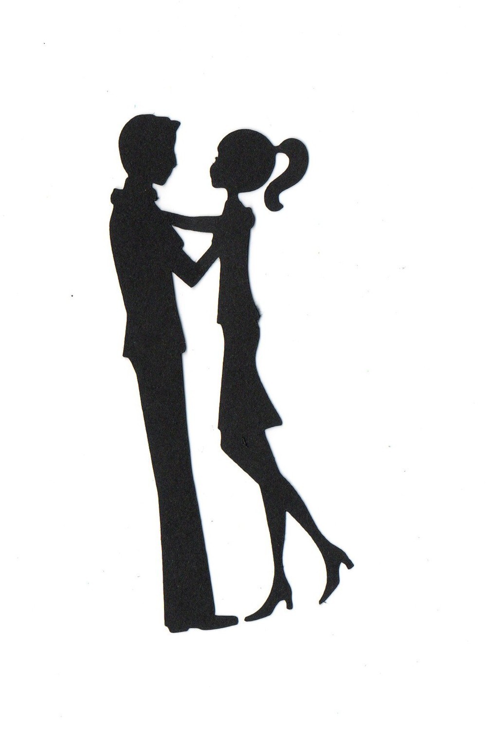 999x1500 Engaged Couple Wedding Bride Silhouette Die Cut For Scrap Booking