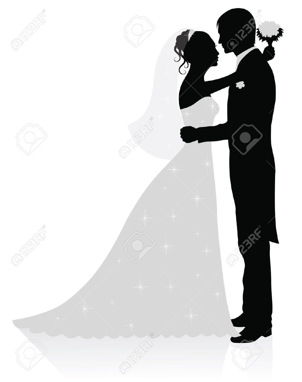 1029x1300 Bride And Groom Silhouette Black And White Bride And Groom