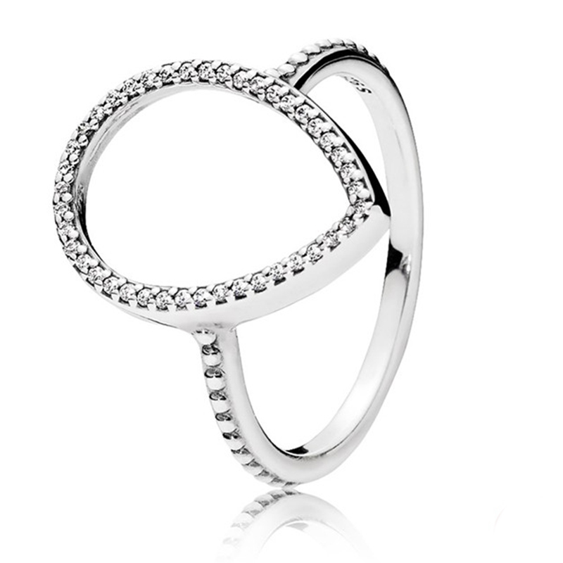 800x800 Original P Ring 925 Sterling Silver Teardrop Silhouette Wedding