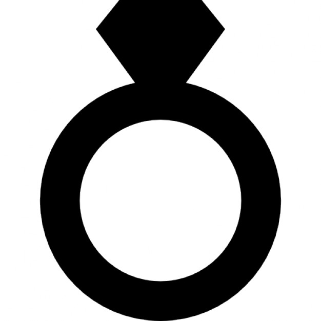 626x626 Diamond Engagement Ring Silhouette Icons Free Download