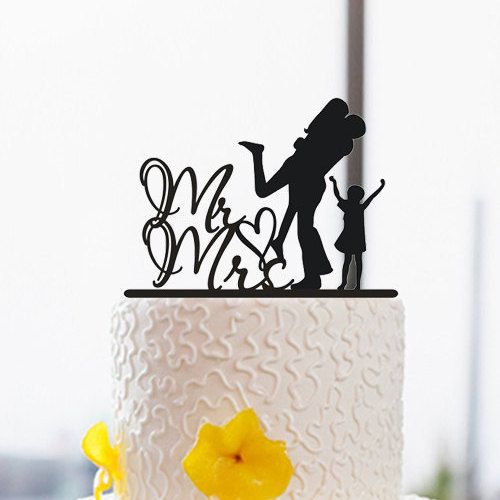500x500 Silhouette Cake Topper Cake Topper With Kid Mr And By Dreamsgarden