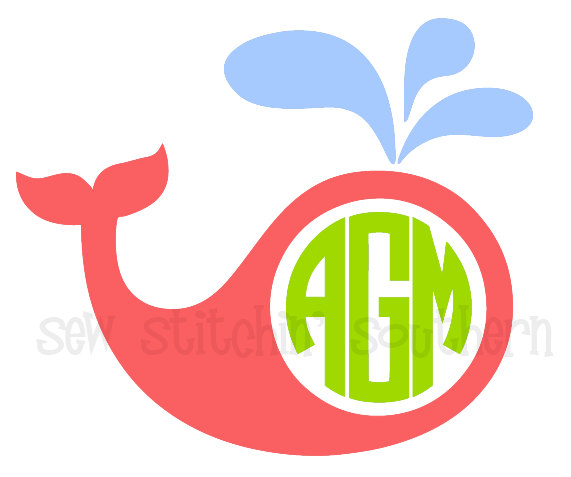 571x477 Whale Clipart Monogram