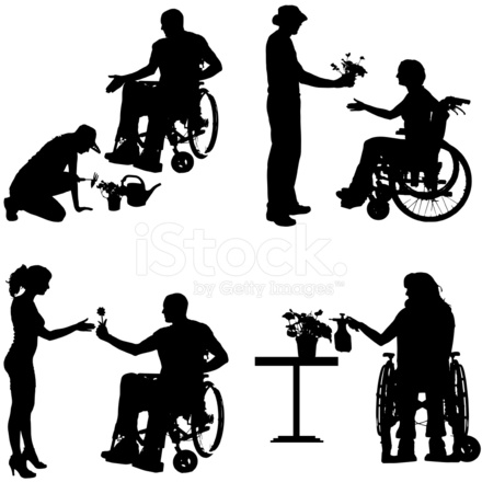 440x440 Vector Silhouettes Of People In A Stock Vector