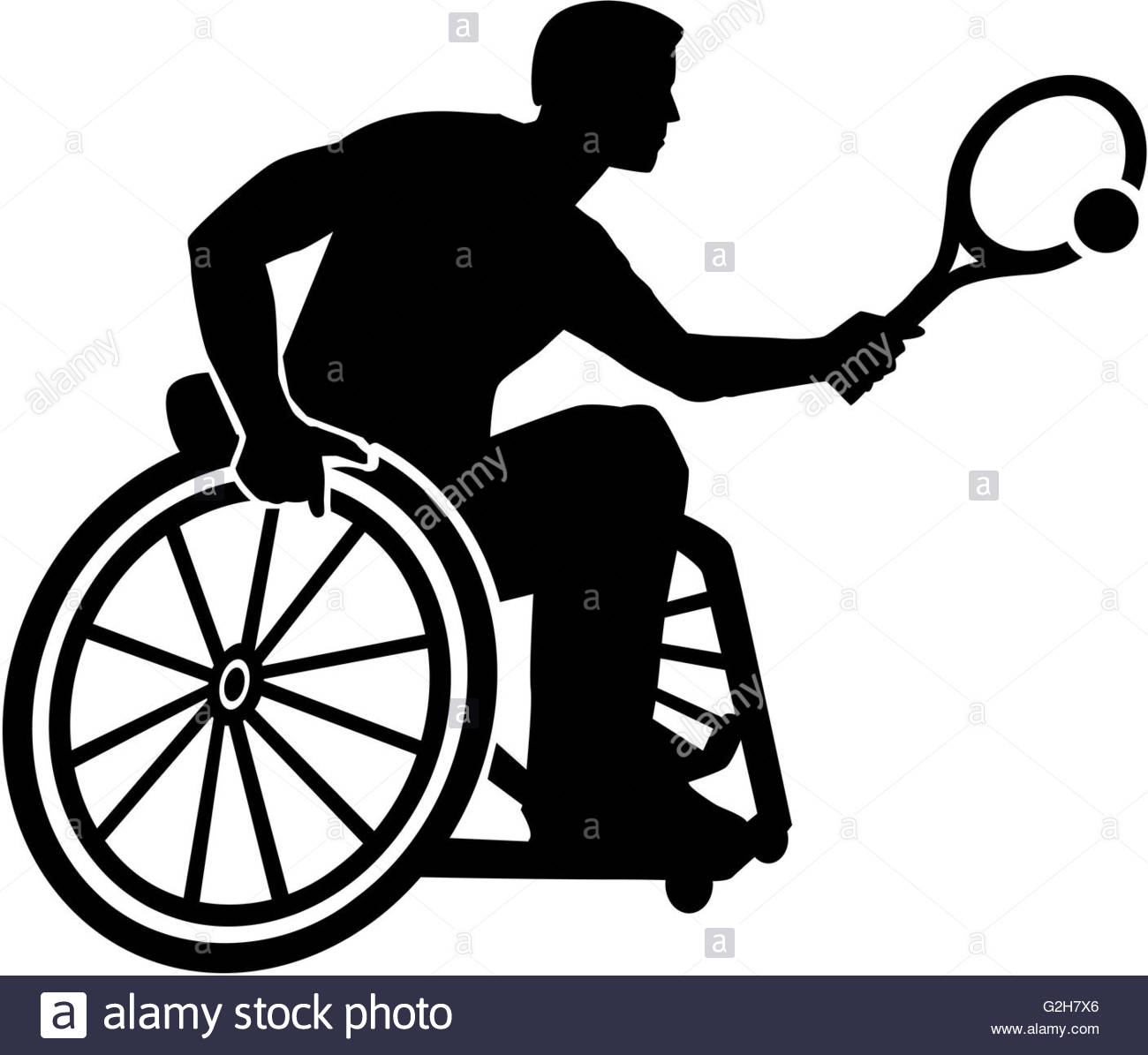1300x1195 Wheelchair Tennis Silhouette Stock Photo 104870926
