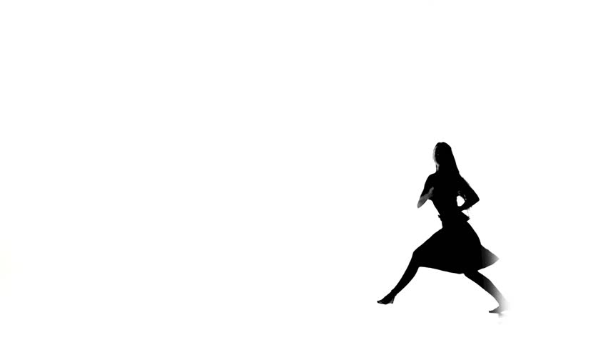 852x480 Graceful Girl Dancer Dancing Contemporary Dance, Jumps On White