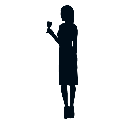 512x512 Woman With Wine Glass Silhouette