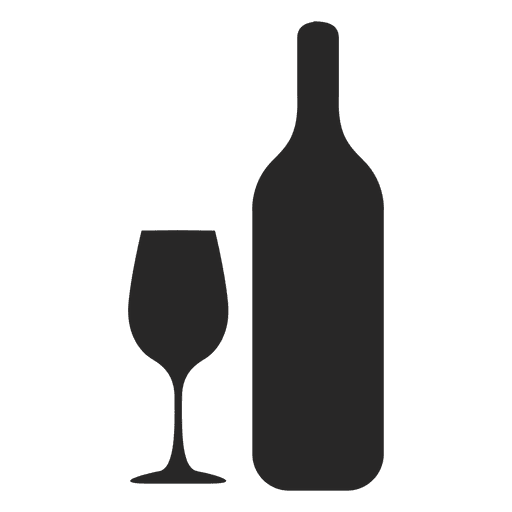 512x512 Wine Bottle Glass Silhouette