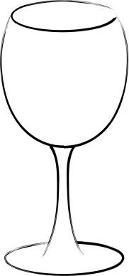 182x388 Black Clipart Wine Glass