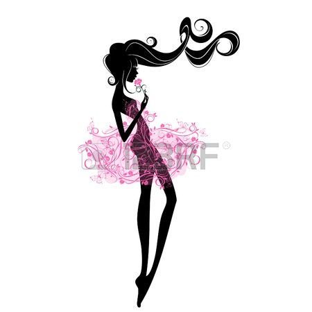 450x450 Fairy Silhouette Wings Portrait Of A Beautiful Fairy Illustration