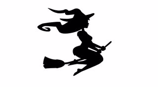 320x180 Halloween Witch Silhouette Motion Background