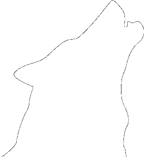 294x320 Free Black And White Wolf Clipart, 1 Page Of Public Domain Clip Art