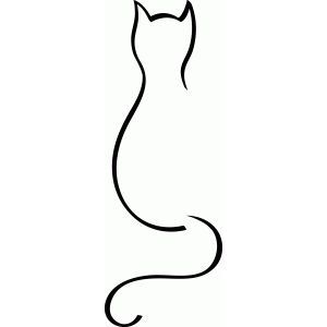 300x300 Cat Silhouette Design, Silhouettes And Cat