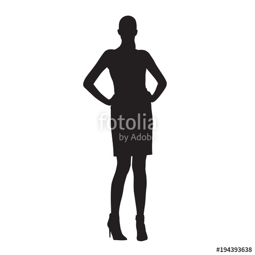 500x500 Tall Woman Standing With Hand On Her Hips In Short Summer Clothes