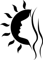 177x248 Sun Face Wall Art Beautiful Woman Face Premium Removable Wall
