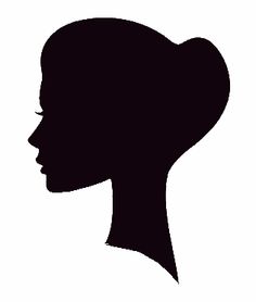 236x278 Face Silhouette Woman Stencil Template