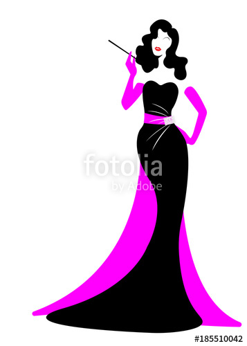 357x500 Shop Logo Fashion Woman, White Silhouette Diva. Company Logo