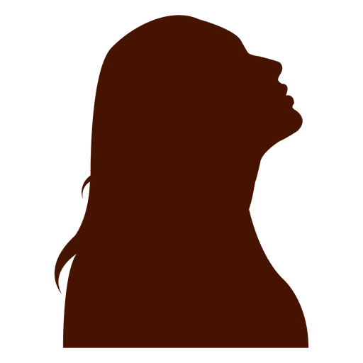 512x512 Woman Profile Up Silhouette