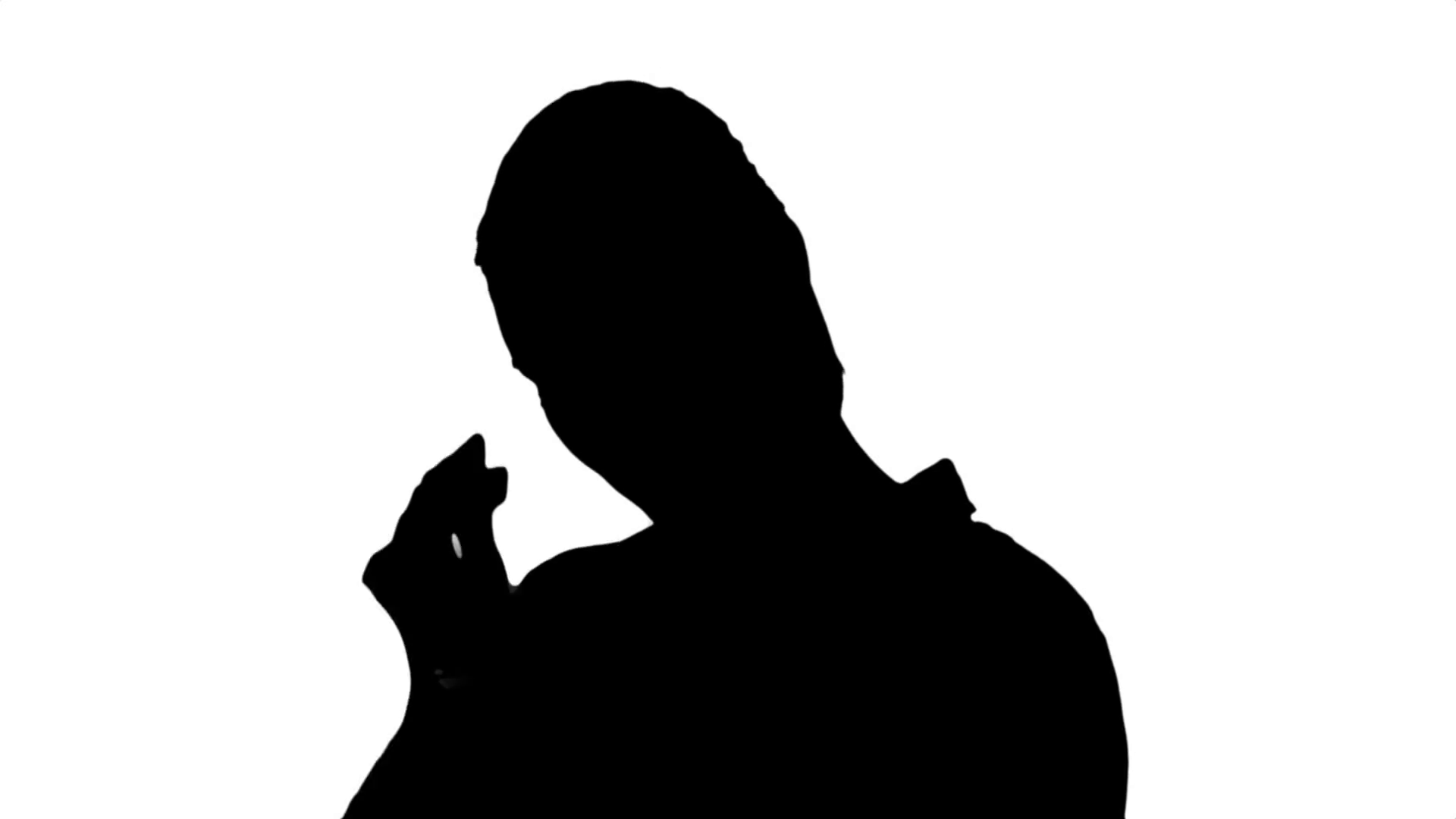 1920x1080 Silhouette Troubled Woman Reading Bad Text News On Phone Touching