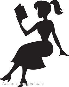 239x300 Woman Reading A Card Stencils From Freezer Paper