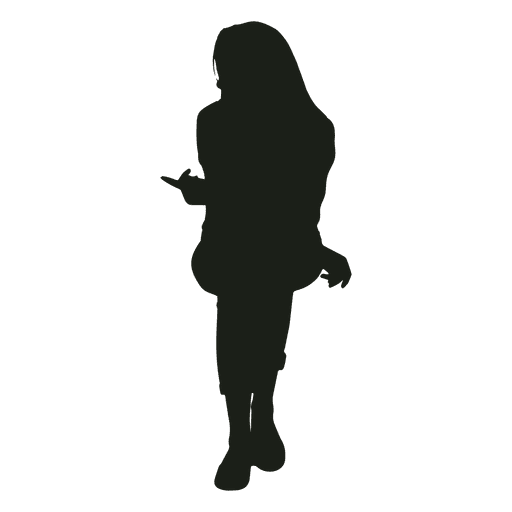 512x512 Woman Sitting And Talking Silhouette