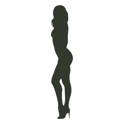 512x512 Woman Standing Pose Silhouette Provoke