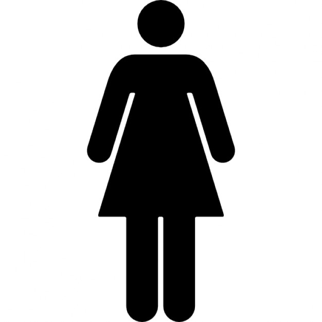 626x626 Woman Standing Silhouette Black Shape Icons Free Download