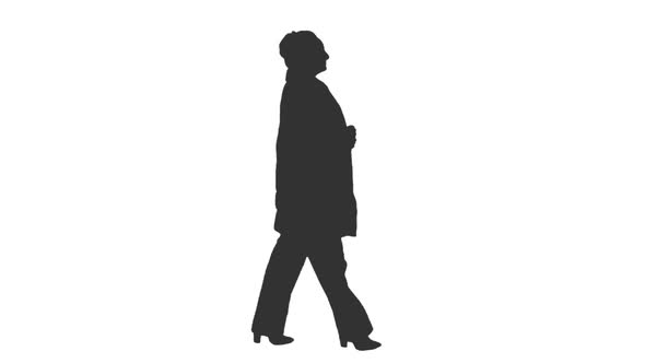 590x332 Silhouette Of An Elegant Woman Walking In The Street, Alpha