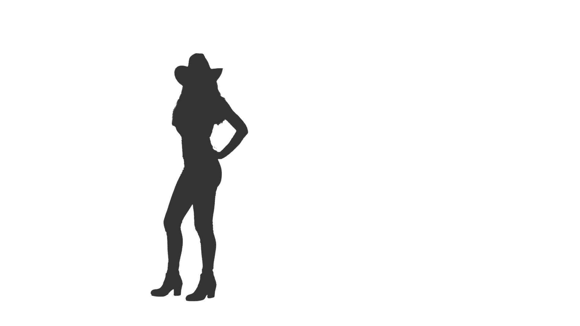 1920x1080 Silhouette Of Young Woman Walking And Dancing, Full Hd Shot