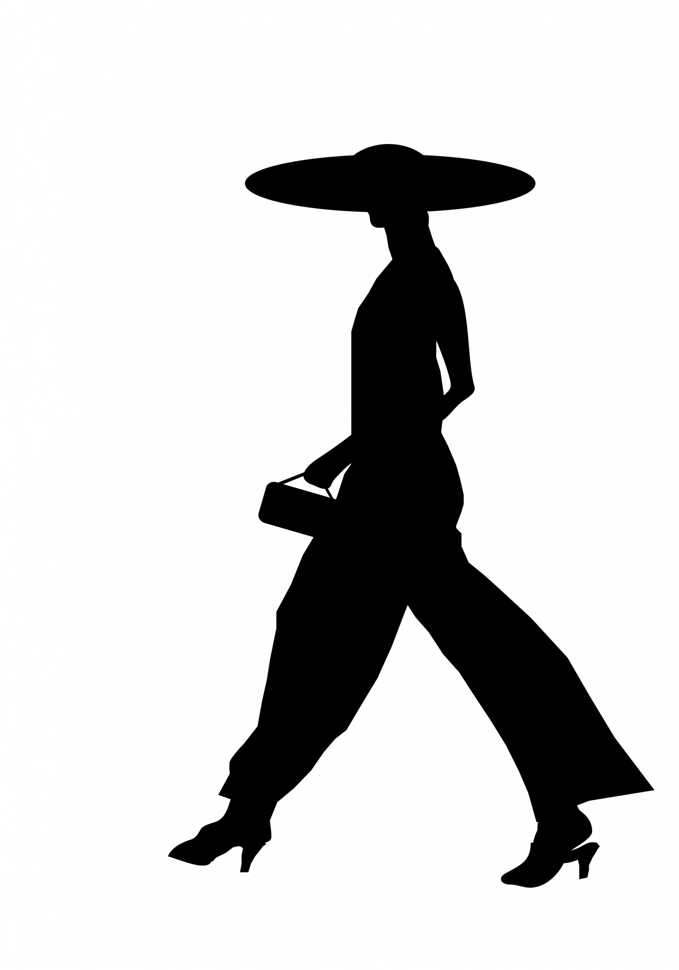 1344x1920 Woman Walking Silhouette Free Stock Photo
